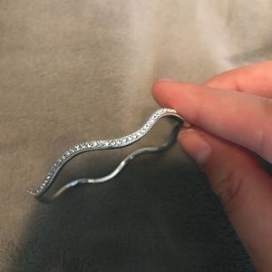 Zales silver and cubic zirconia bracelet